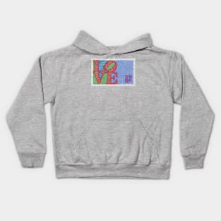 Low Poly Love Stamp (Robert Indiana) Kids Hoodie